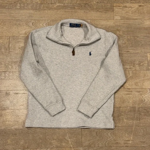 Polo Ralph Lauren Grey Quarter Zip Pullover Size Small - Picture 1 of 3